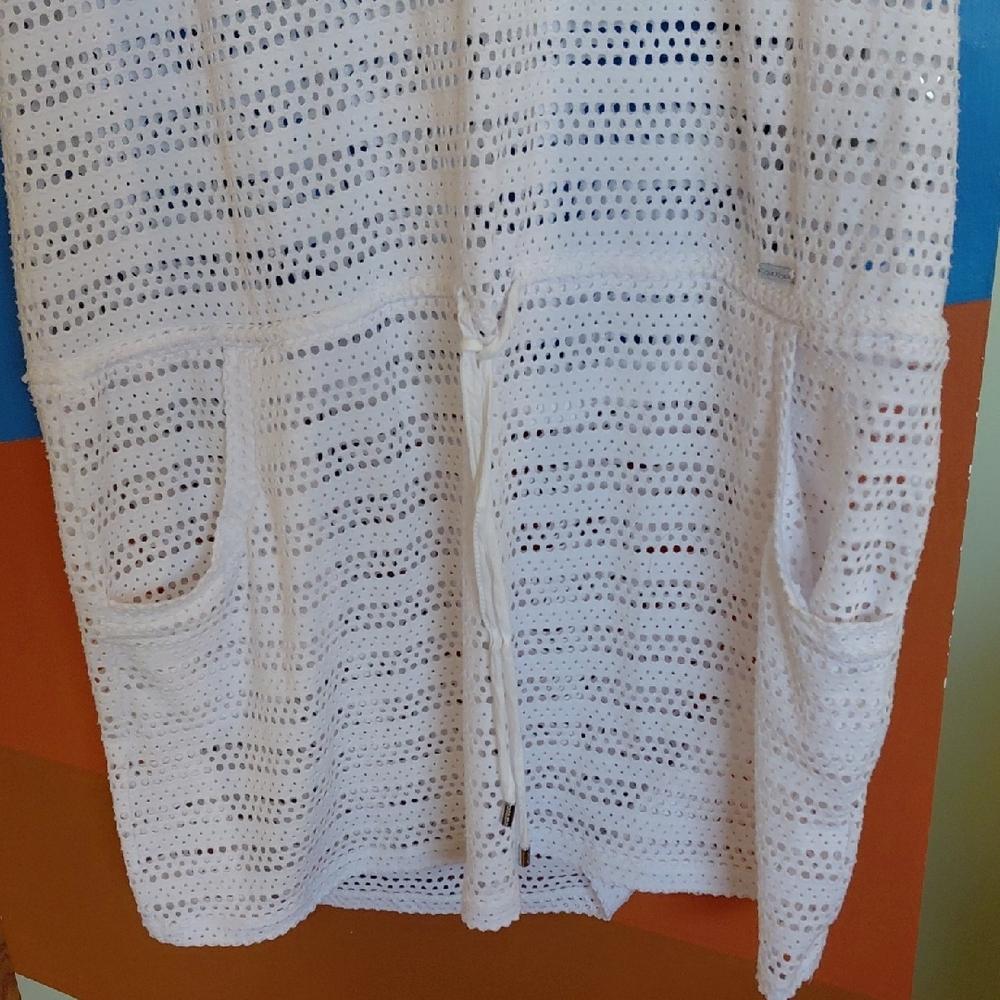 Calvin Klein Collection White Crochet Swim Coverup - Picture 3 of 9
